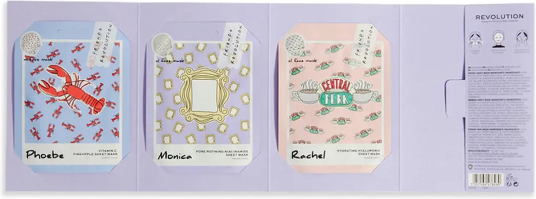 Makeup Revolution X Friends Phoebe Monica Rachel Gezichtsmaskers - 3 Stuks
