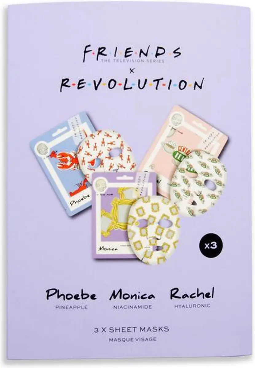 Makeup Revolution X Friends Phoebe Monica Rachel Gezichtsmaskers
