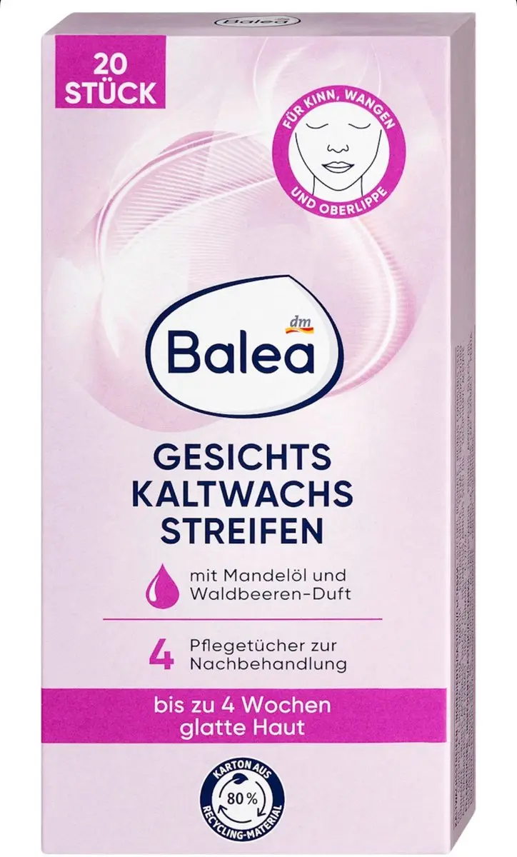 Balea Koude Waxstrips Gezicht 20 Stuks