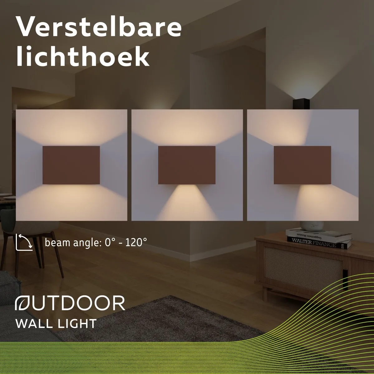 Calex LED Wandlamp Venice 7W Warm Wit - Roestkleur