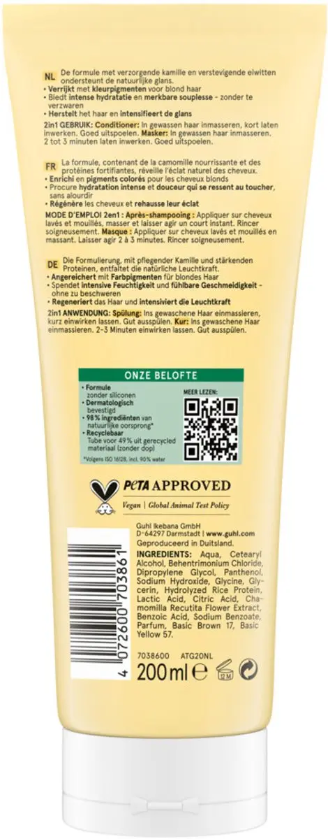 Guhl Conditioner 2-in-1 Blond Glans & Verzorging 200ml