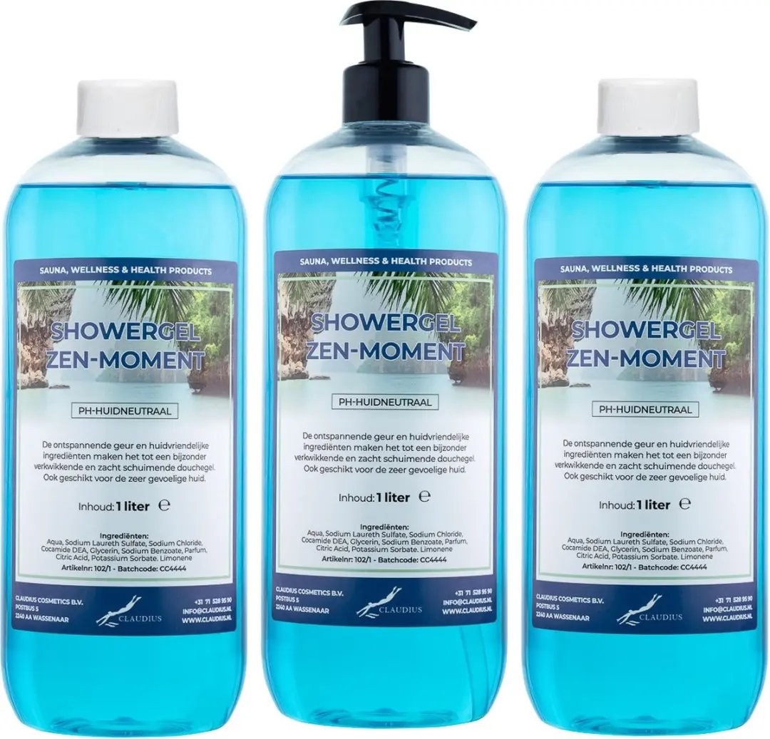 Splashbox Cosmetics Claudius Douchegel Zen Moment 3x1L