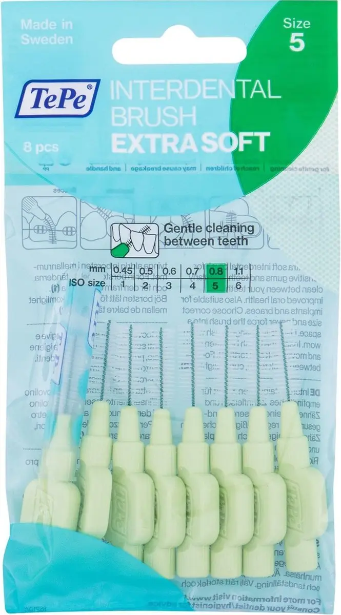 TePe Extra Zacht Lichtgroen Rager 0.8mm