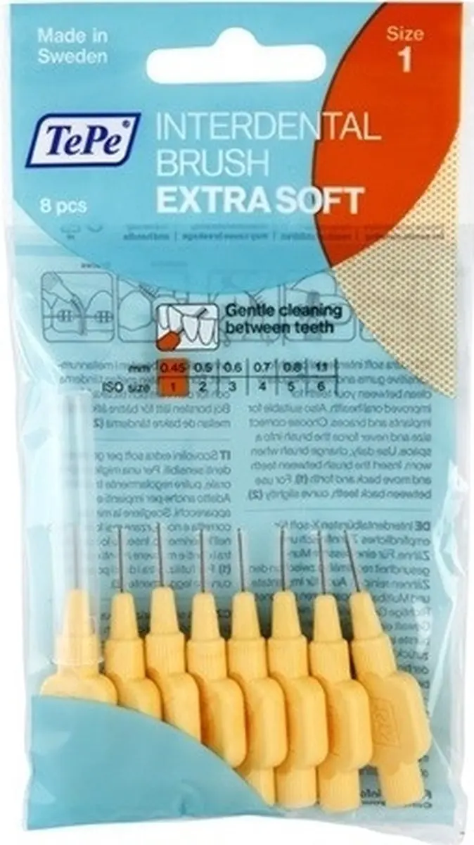 TePe Extra Zacht Lichtgroen Rager 0.8mm - 8 Stuks - afbeelding 6 van 6