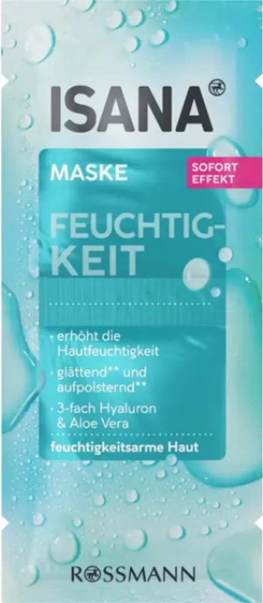 Isana Gezichtsmasker Bundel - 5 Stuks (Retinol/Hyaluron/Klei) - 80ml