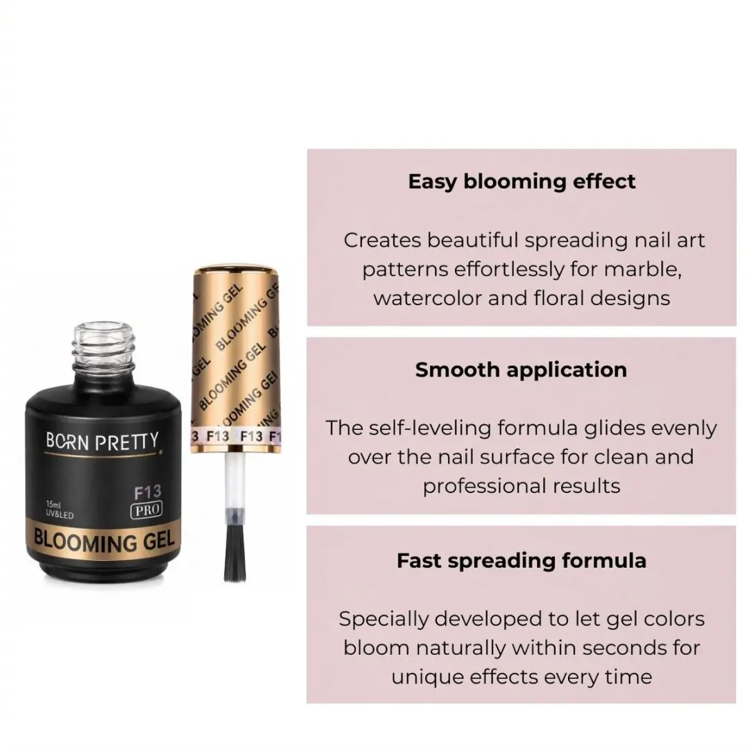 Born Pretty Blooming Gel Nagellak 10ml - Transparant