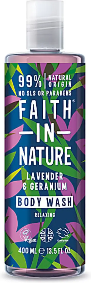 Faith In Nature Douchegel Lavendel & Geranium 400ml