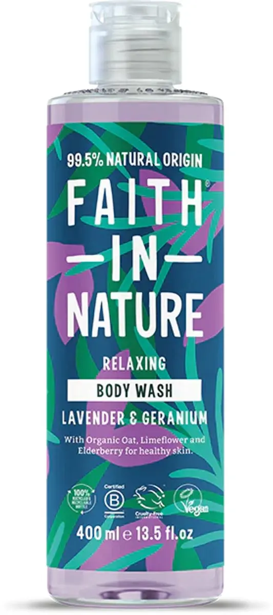 Faith In Nature Douchegel Lavendel & Geranium 400ml