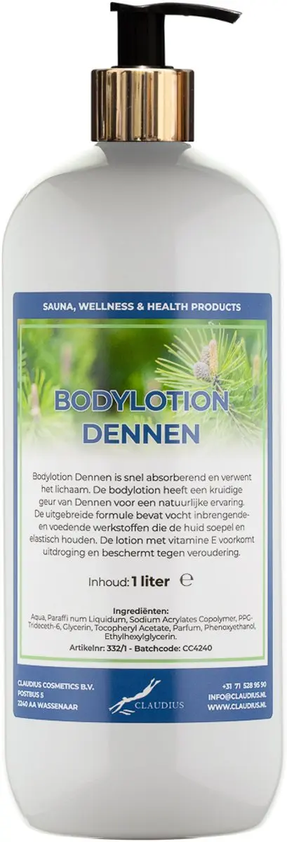 Splashbox Cosmetics Dennen Bodylotion 1L - Gouden pomp