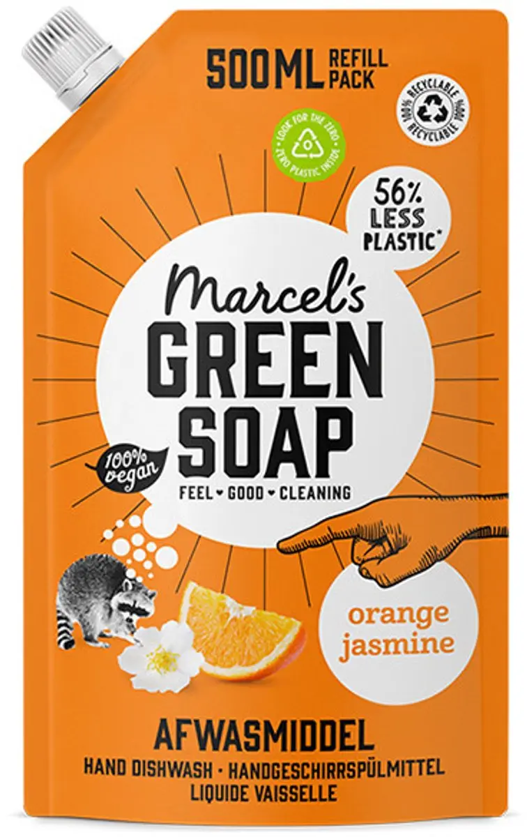 Marcel's Green Soap Handzeep Navulling Orange & Jasmijn 500ml
