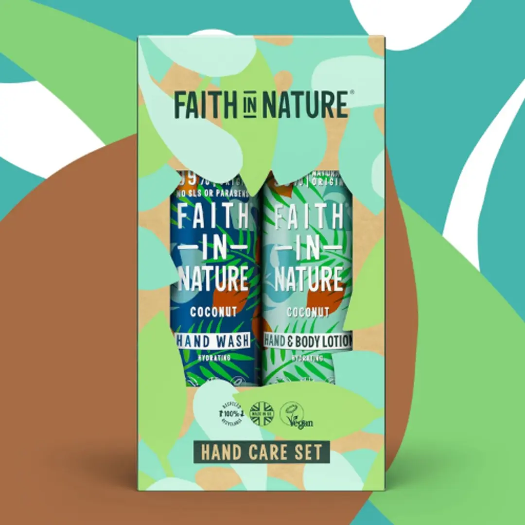Faith In Nature Geschenkset Hand Care Coconut - Handzeep & Lotion 800ml