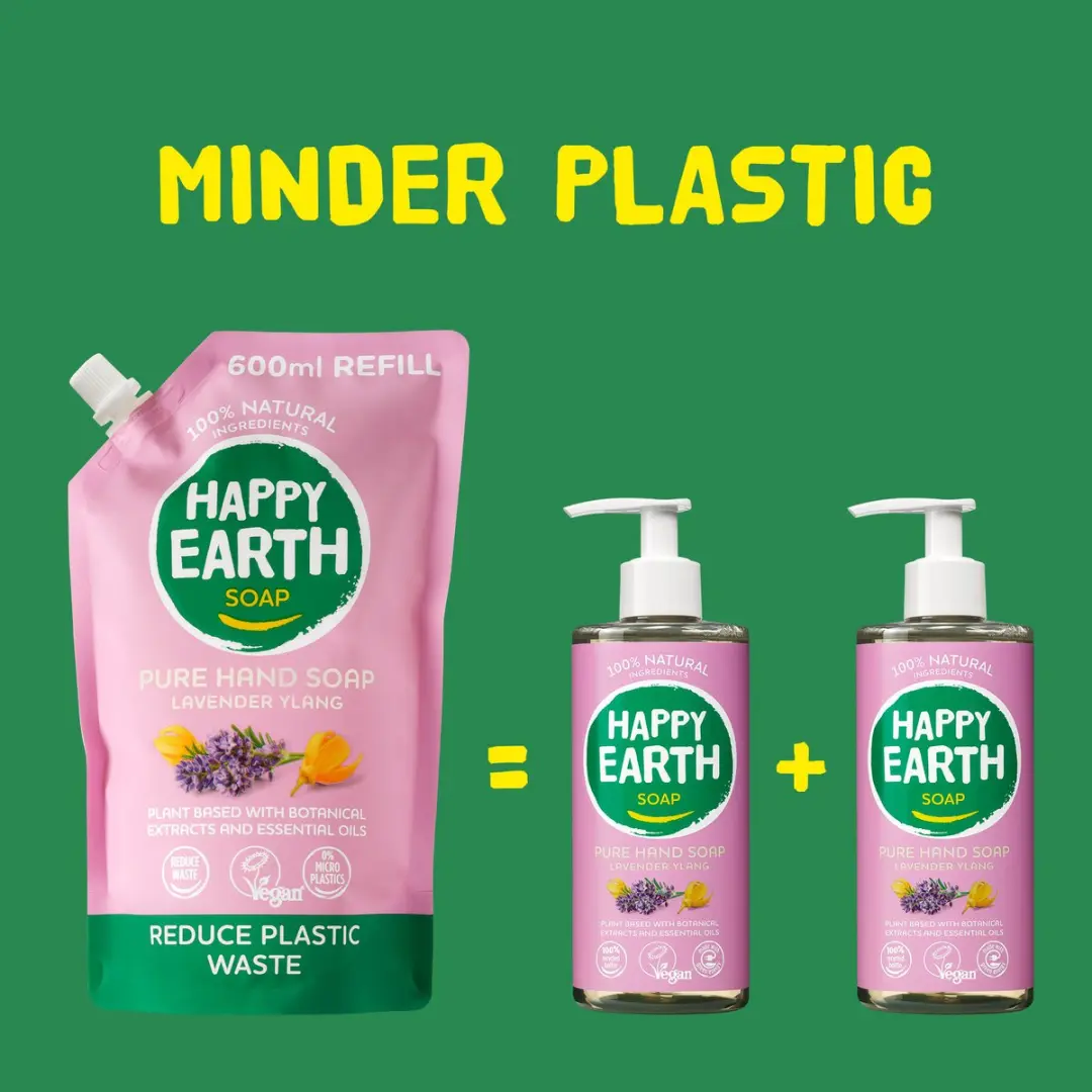 Happy Earth Handzeep Navulling Lavender 600ml