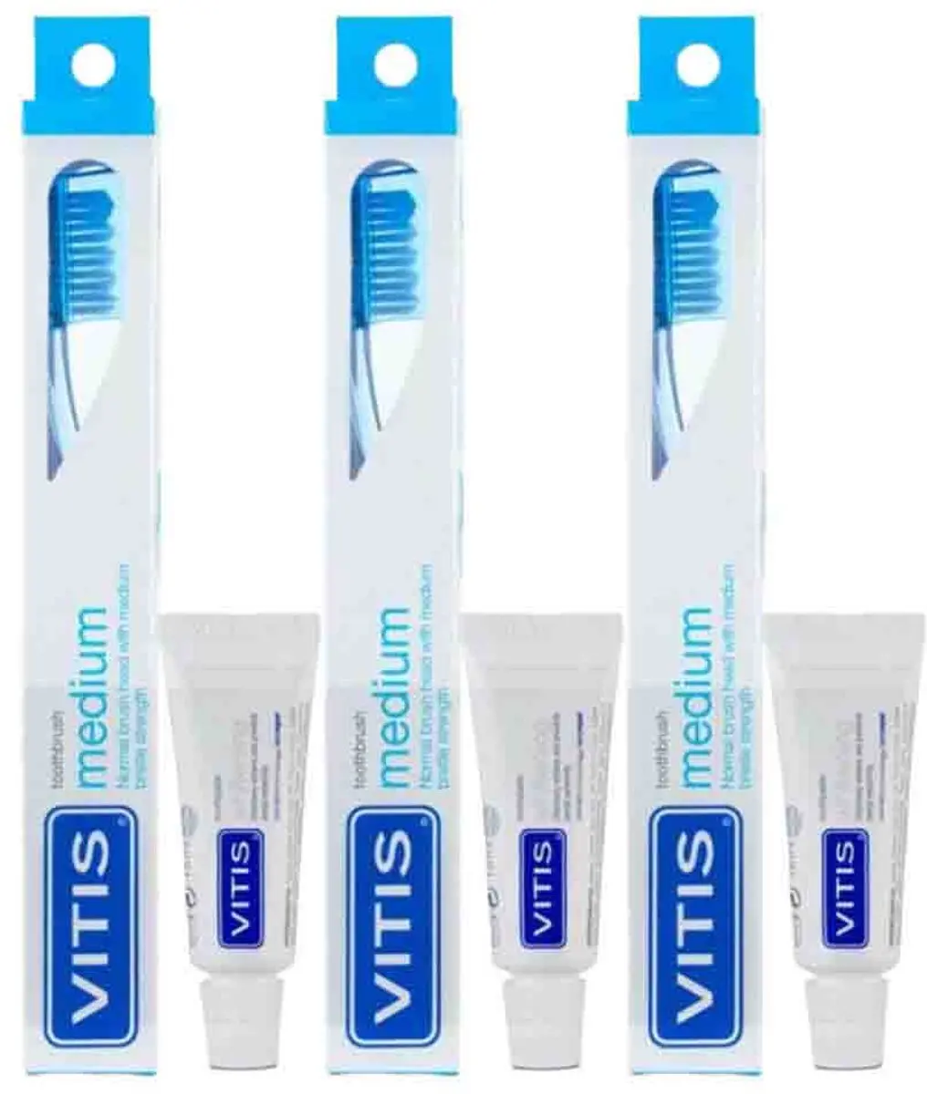 Vitis Tandenborstel + Mini Tandpasta Whitening