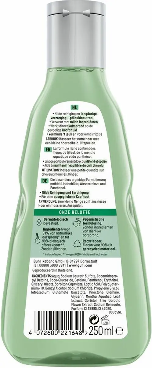 Guhl Shampoo Gevoelige Hoofdhuid 4x250ml