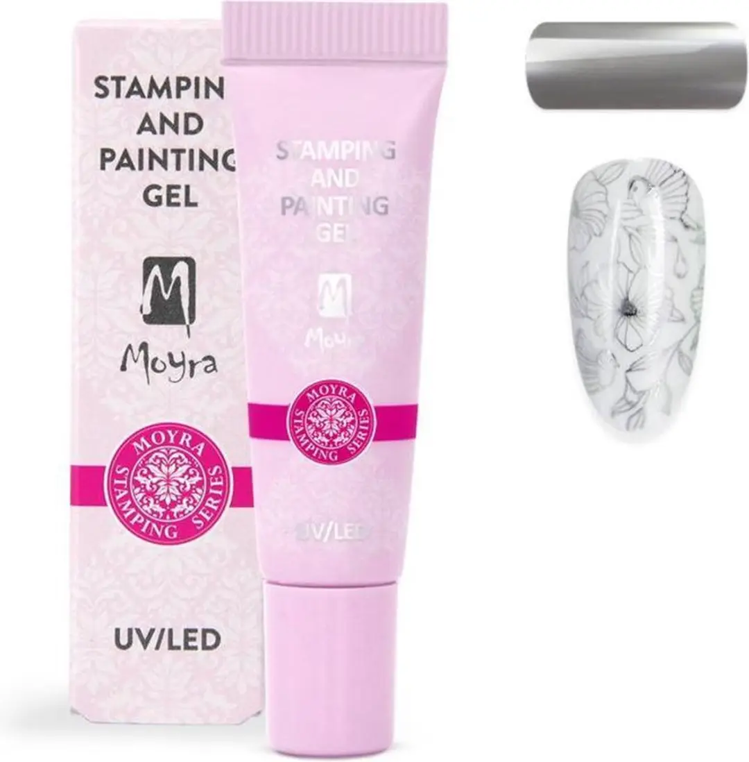 Moyra Stamping Gel No.08 Zilver Chrome 7g