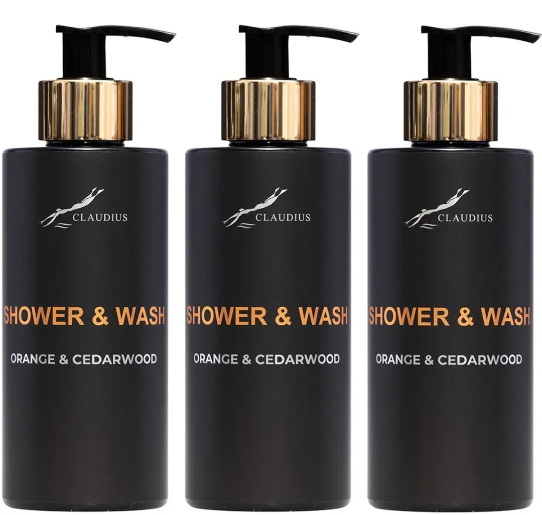 Splashbox Cosmetics Shower & Wash Orange & Cedarwood 300ml - 3 Stuks