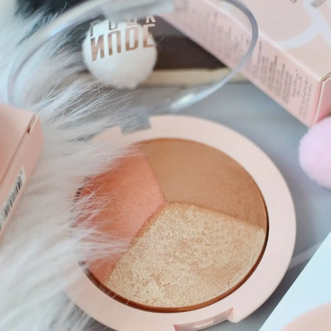 Golden Rose Nude Look Baked Trio Face Powder - 3 Stuks
