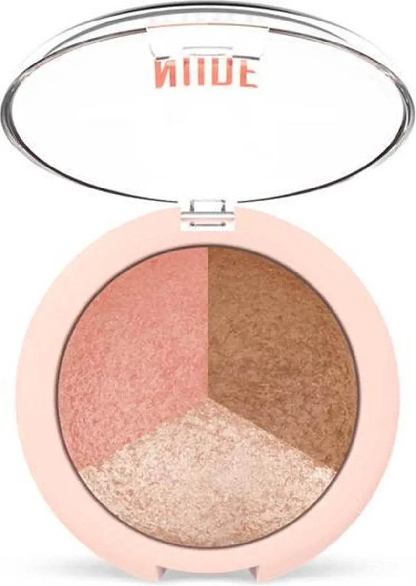 Golden Rose Nude Look Baked Trio Face Powder