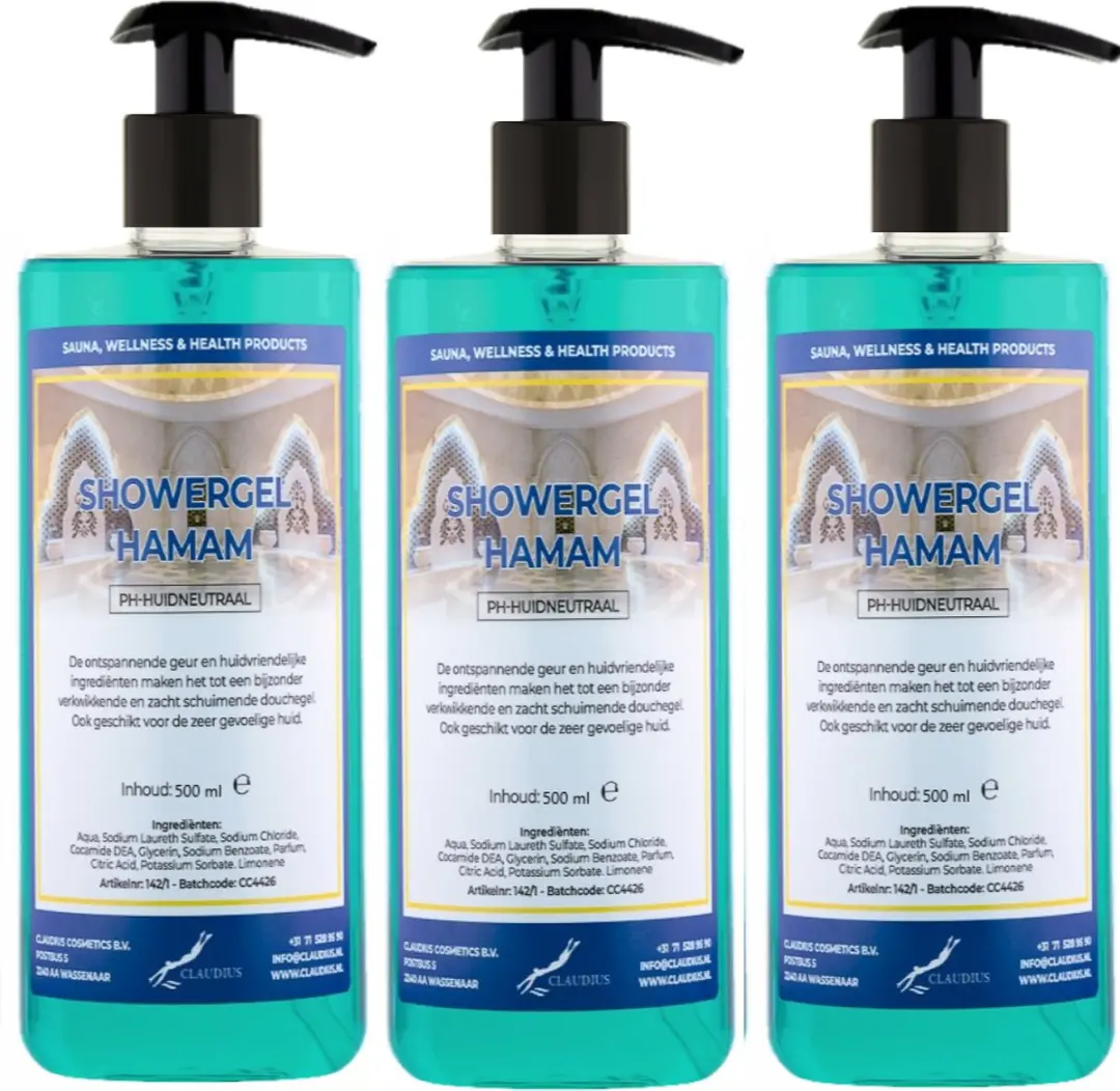 Splashbox Cosmetics Hamam Douchegel 500ml - 3 Stuks