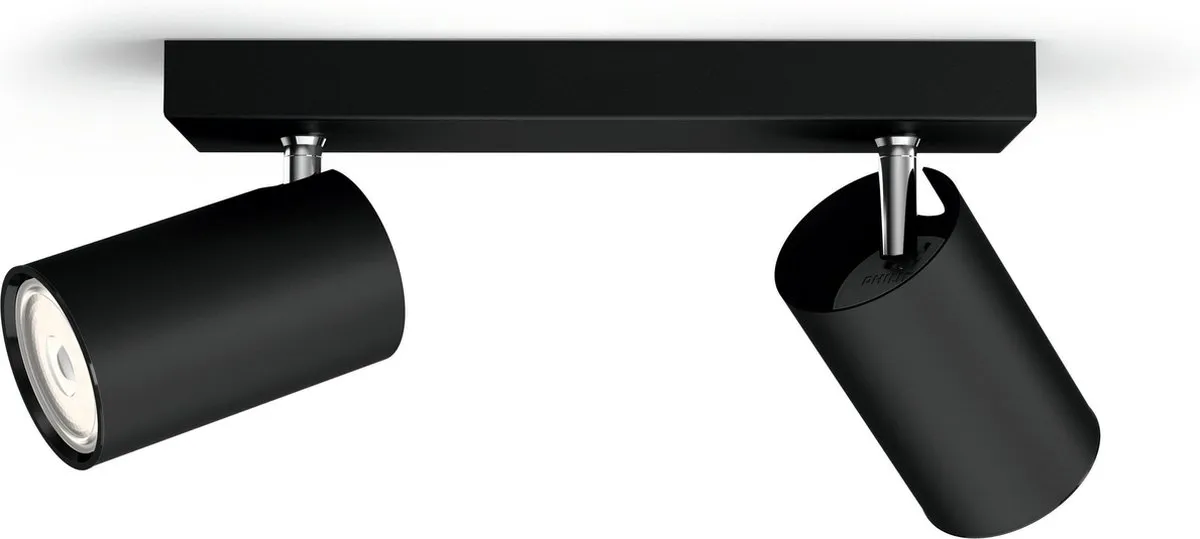 Philips Hue Kosipo Opbouwspot Zwart - 2x GU10 Warm tot Koelwit