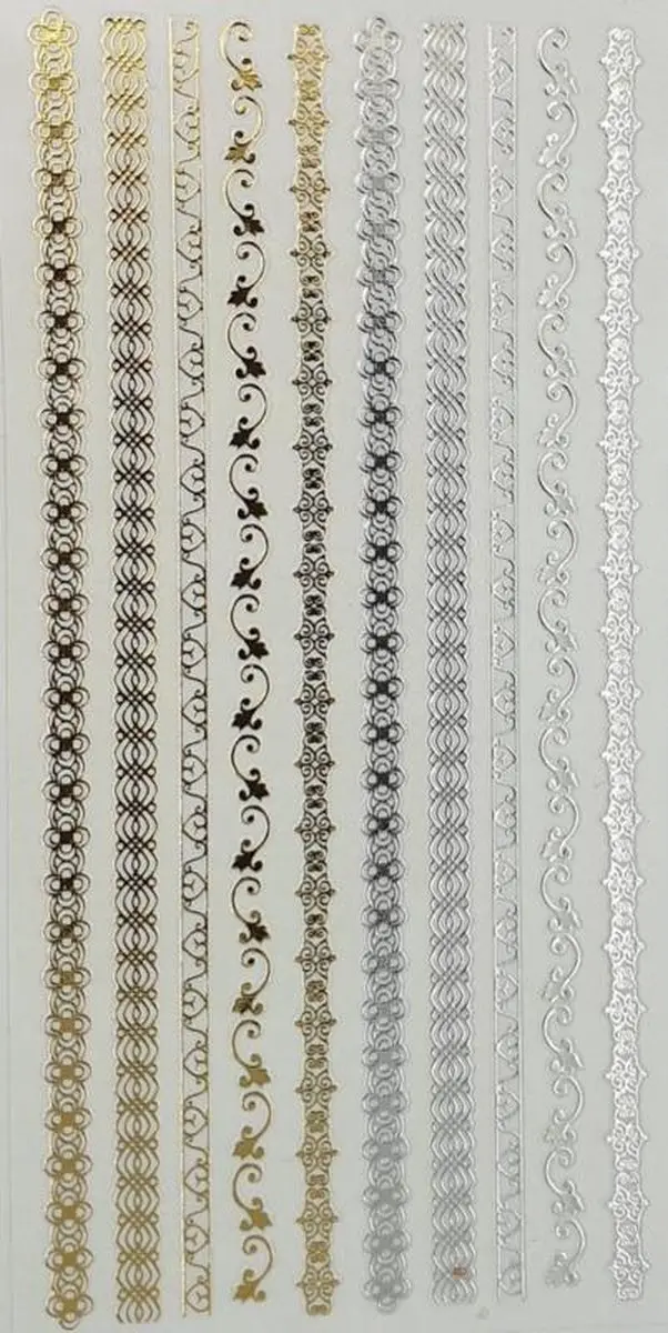 Korneliya 3D Nail Jewels XL10 Lace Lines - Nagelstickers
