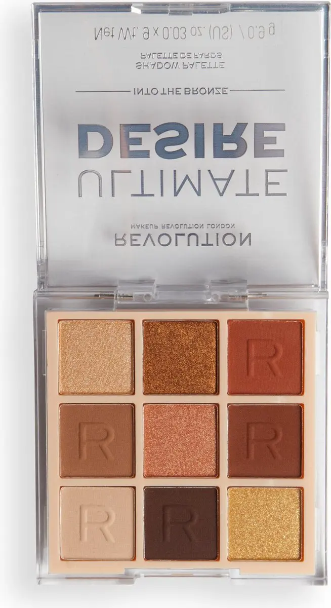 Makeup Revolution Ultimate Desire Oogschaduw Palette Into The Bronze - 9 Kleuren