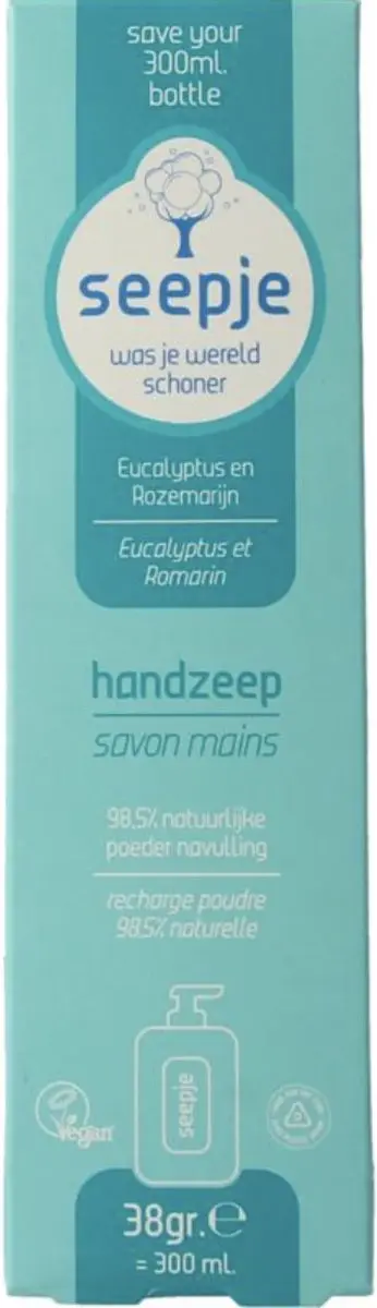Seepje Handzeep Navulling Eucalyptus Rozemarijn 38ml