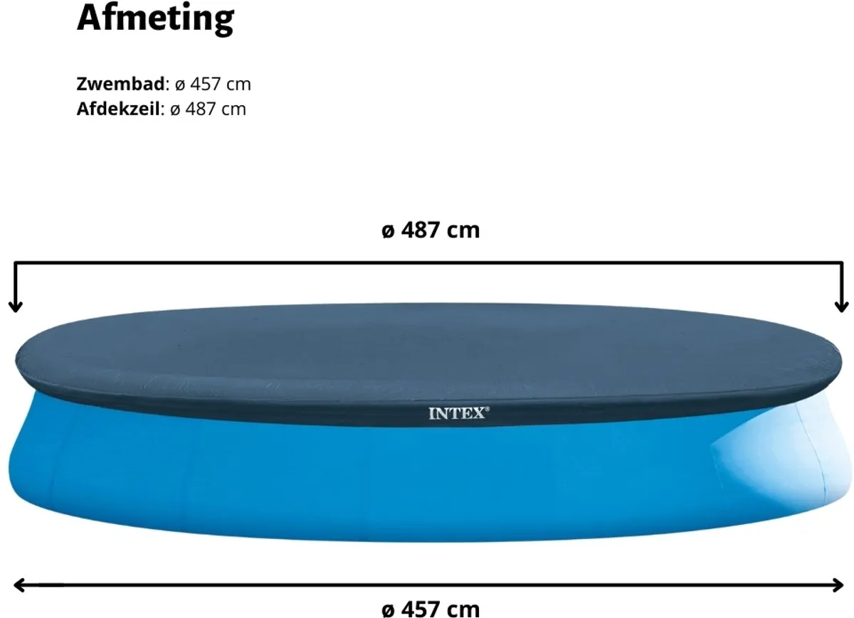 Intex Afdekzeil Rond Ø424cm - Donkerblauw