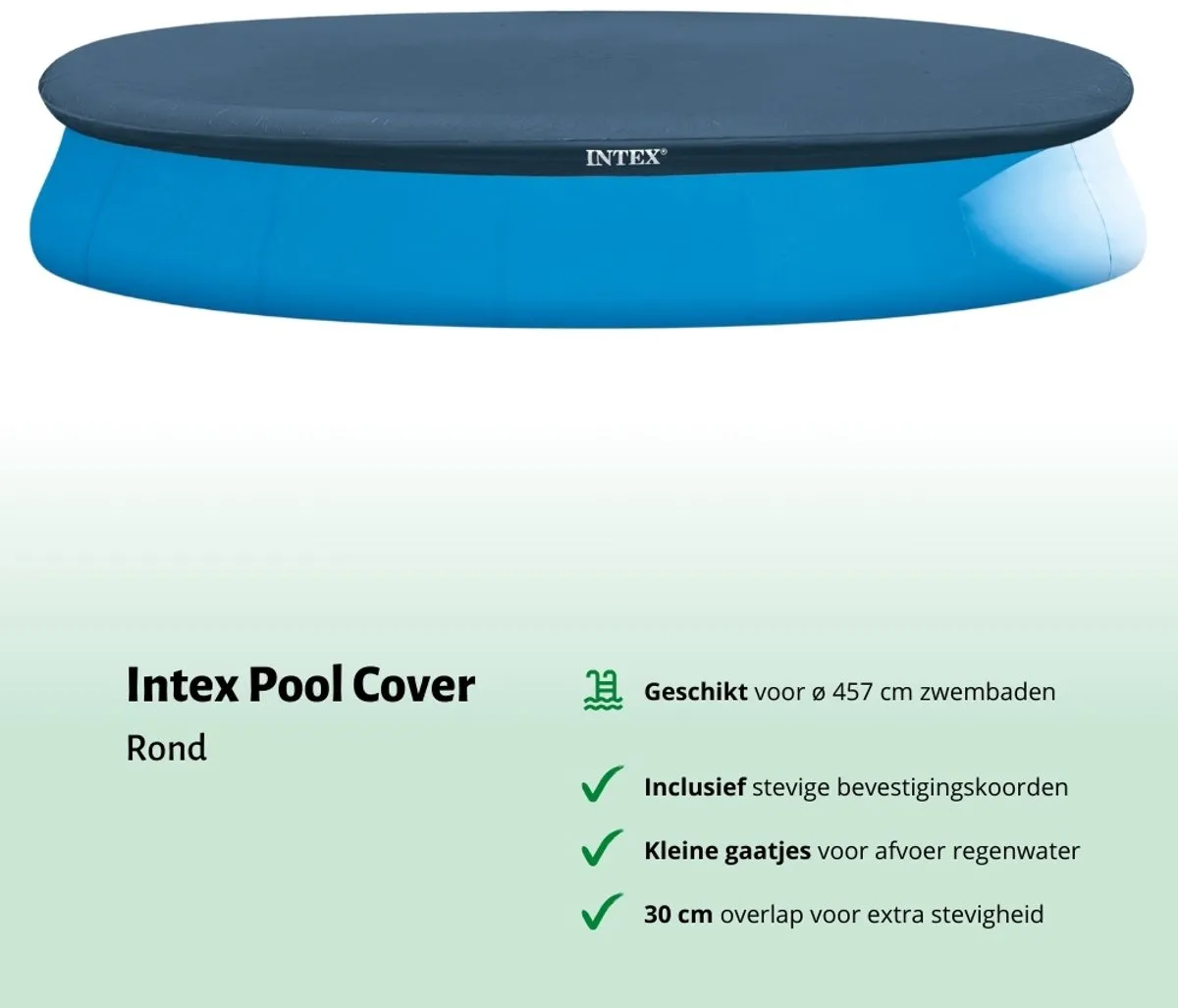 Intex Afdekzeil Rond Ø424cm - Donkerblauw