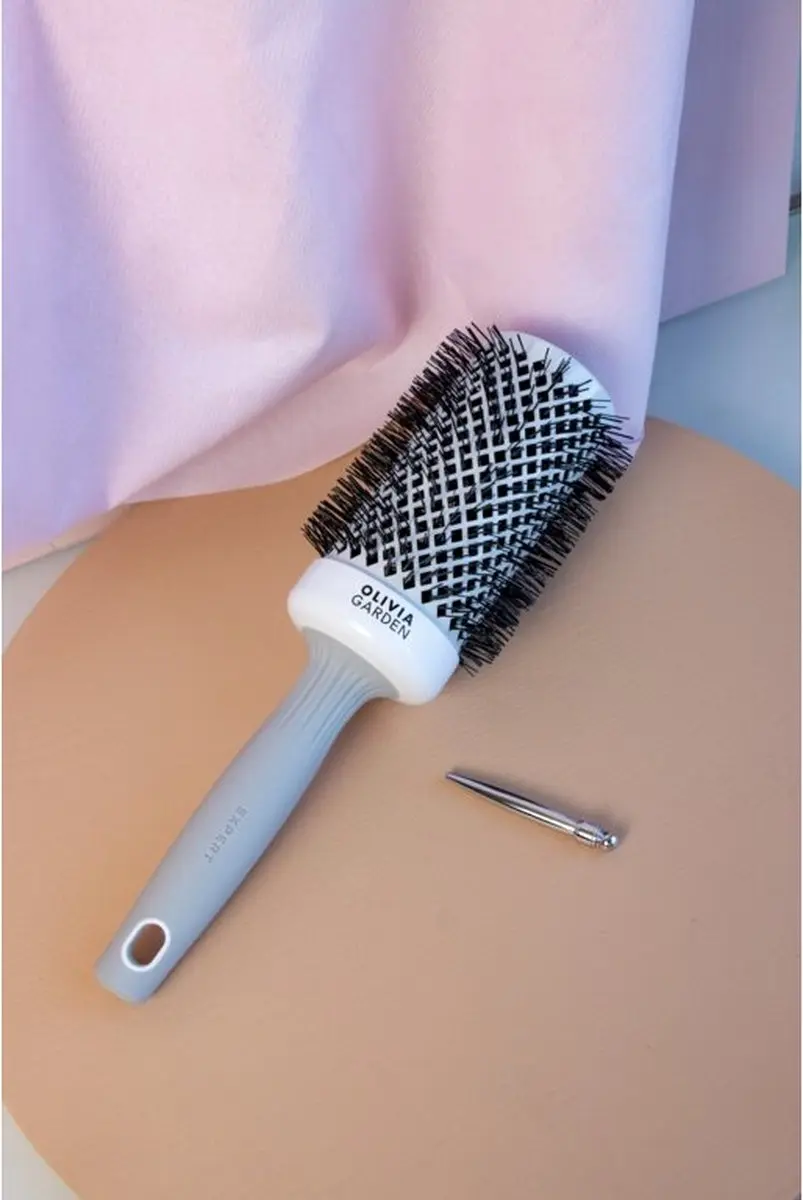 Olivia Garden Expert Blowout Shine Föhnborstel - Wit-Grijs