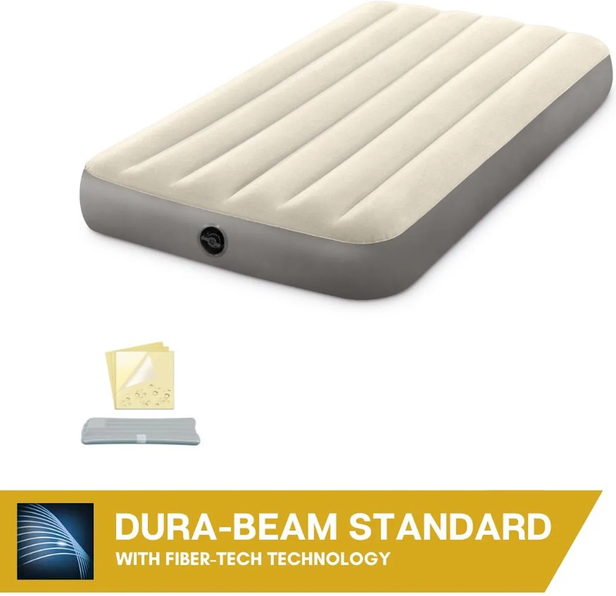 Intex Deluxe GKD Luchtbed 1 Persoons - 191x99x25cm - Beige