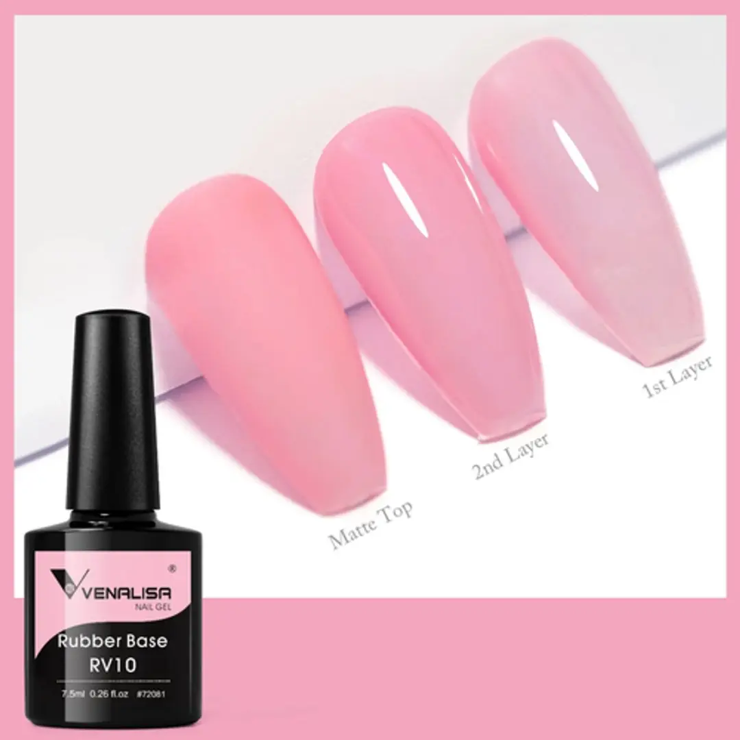 Venalisa Rubber Base UV Gellak Bubblegum Roze 7.5ml