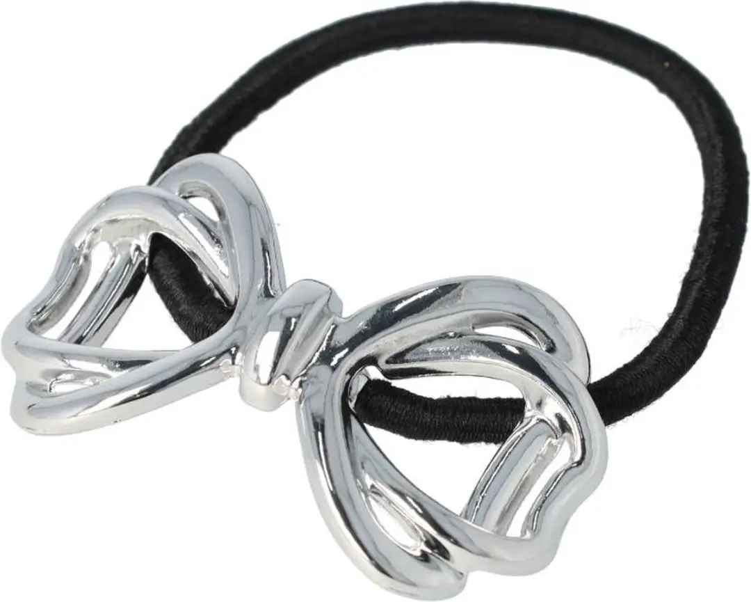 Haarsoires Haarelastiek Cuff 5cm - Zwart Zilver