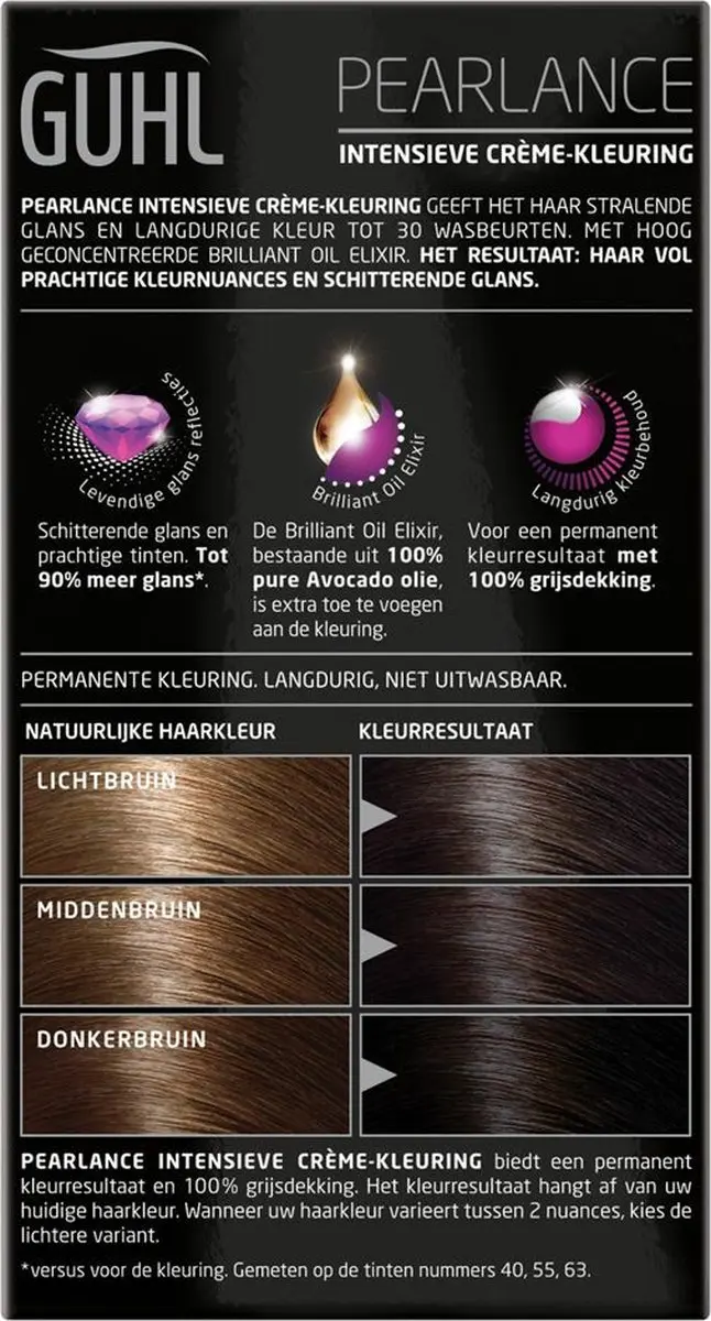 Guhl Pearlance Haarkleuring 40 Middenbruin - 3x117ml