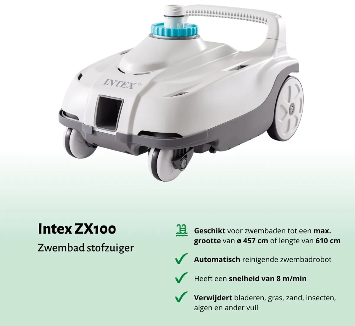 Intex Auto Zwembadreiniger ZX100 28006 - Wit