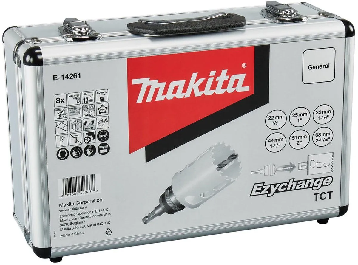 Makita EZYCHANGE TCT Gatenzaagset E-14261 - 8-delig - Metaal 22cm