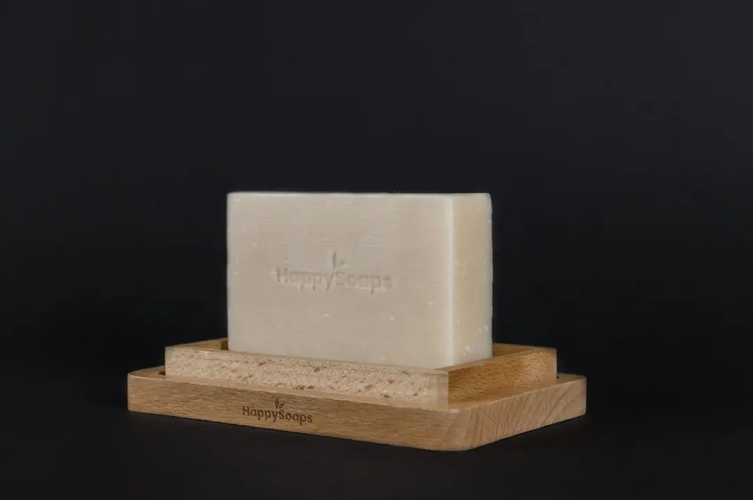 HappySoaps Houten Uitlekbakje Afwaszeep 12g