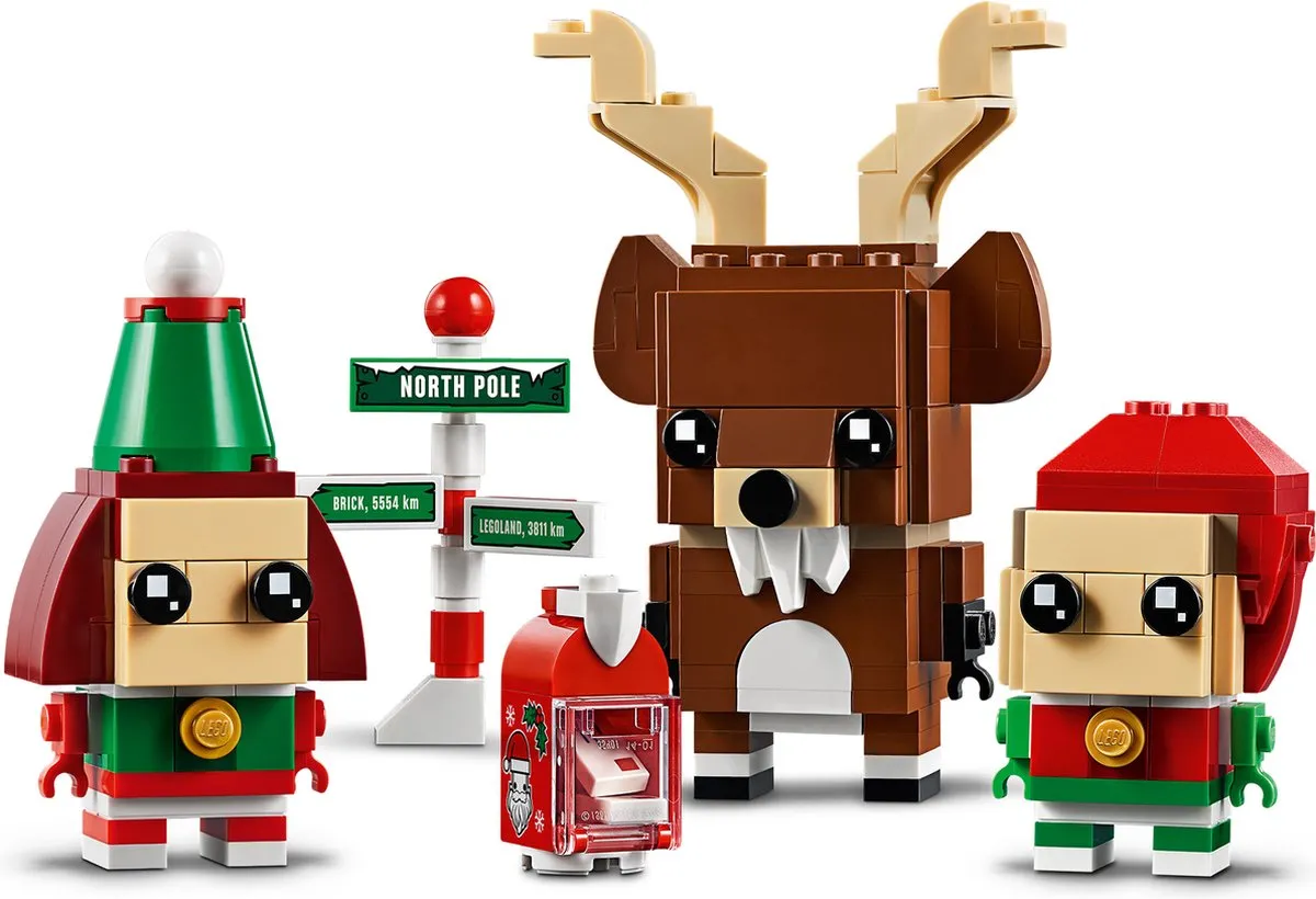 LEGO BrickHeadz 40353 Rendier met Kerst Elven - 281 Stukken - Multikleur