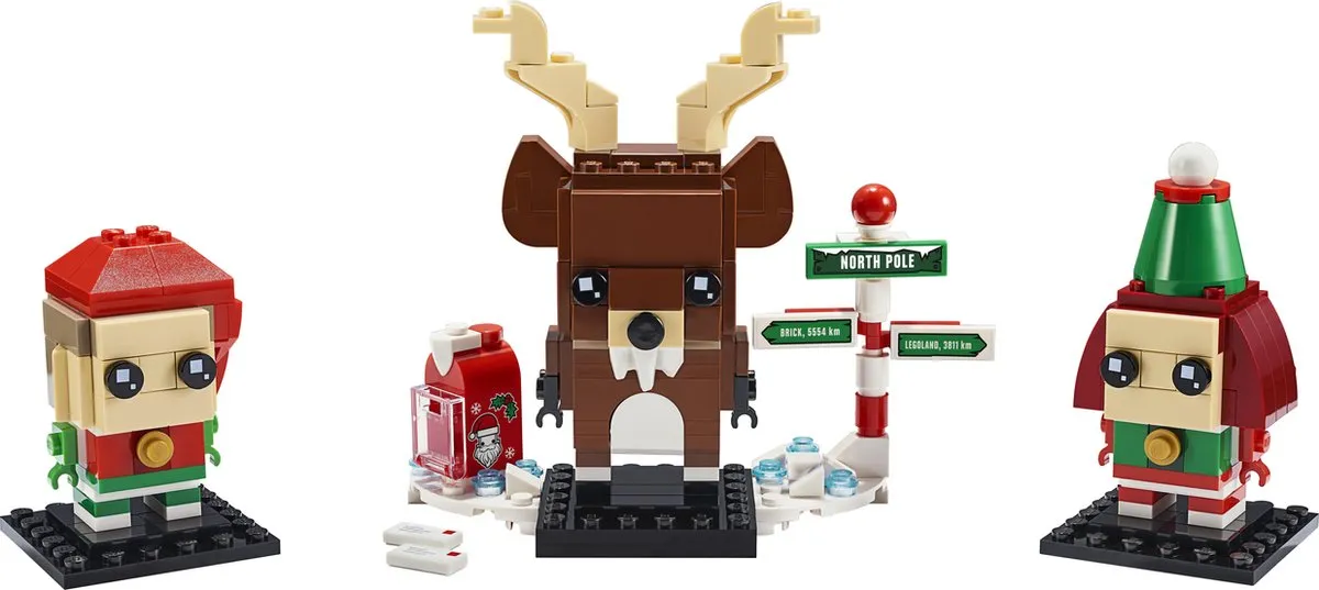 LEGO BrickHeadz 40353 Rendier met Kerst Elven - 281 Stukken - Multikleur