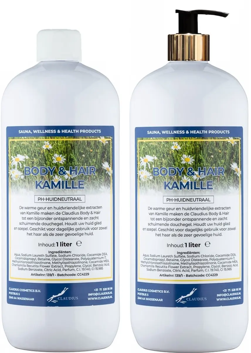 Splashbox Cosmetics Body & Hair Kamille 3 Liter - 3 Stuks