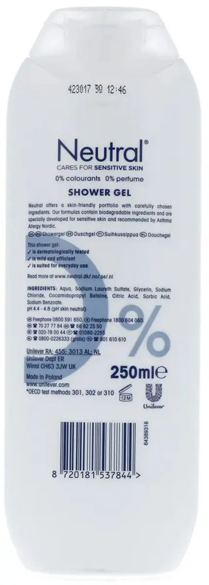 Neutral Douchegel Parfumvrij 250ml