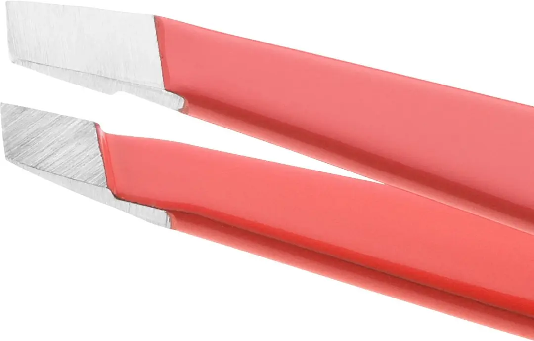 Tweezerman Slant Pincet Geranium - Roestvrij staal - Roze