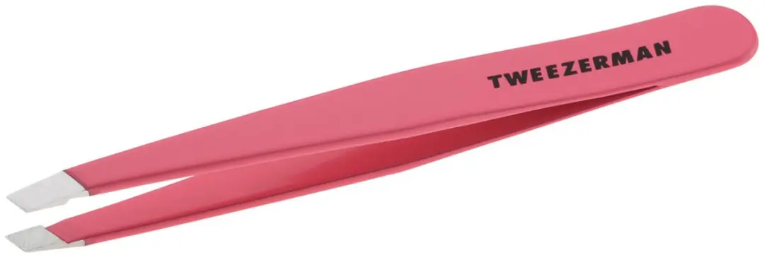 Tweezerman Slant Pincet Geranium - Roestvrij staal - Roze