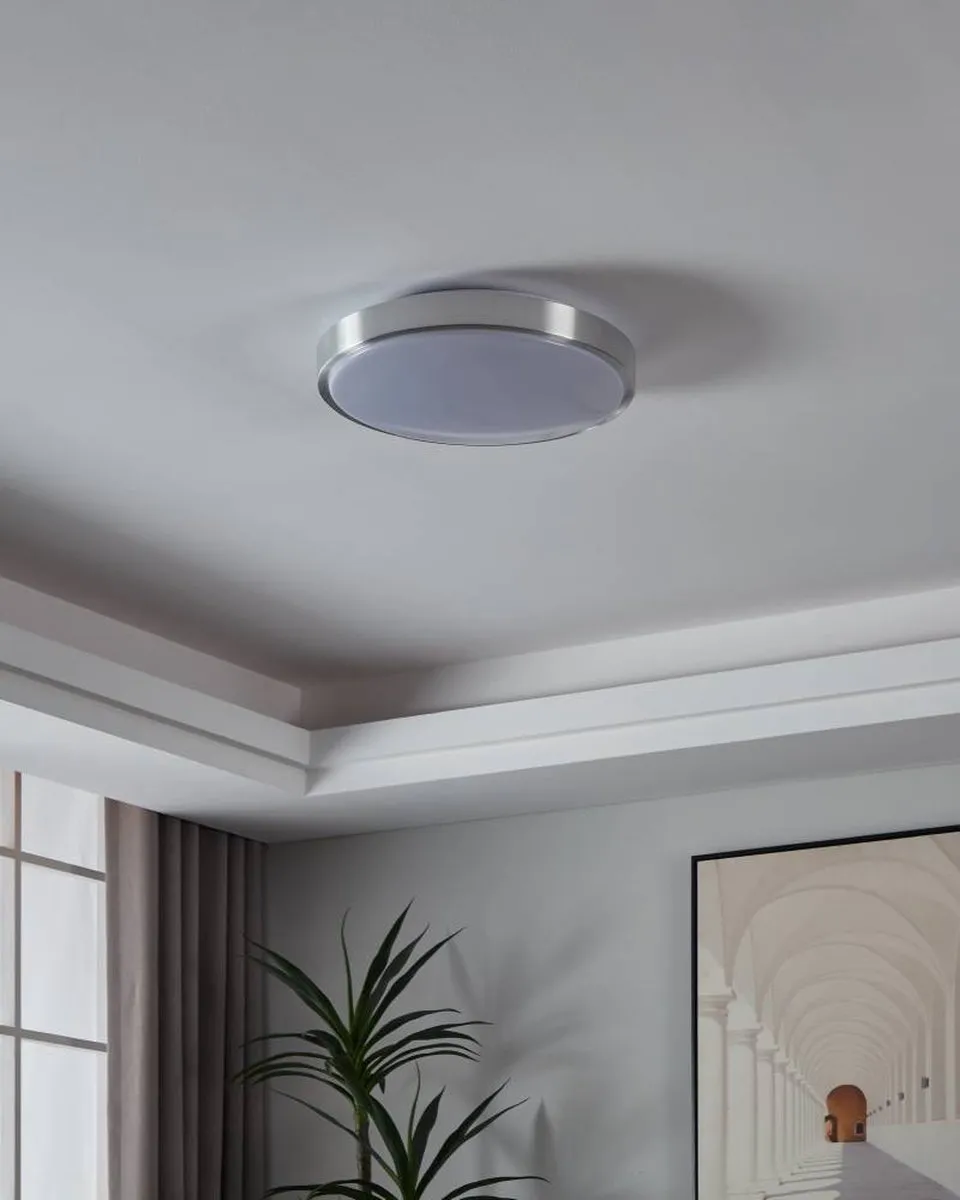 Eglo Competa 1 Wandlamp Ø430mm - Wit/Nikkel-Mat