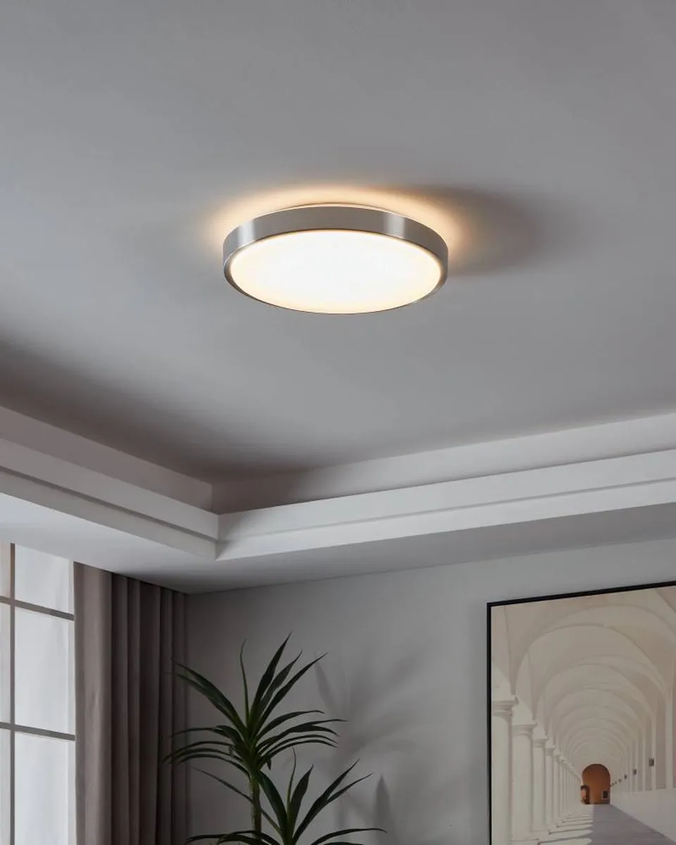 Eglo Competa 1 Wandlamp Ø430mm - Wit/Nikkel-Mat