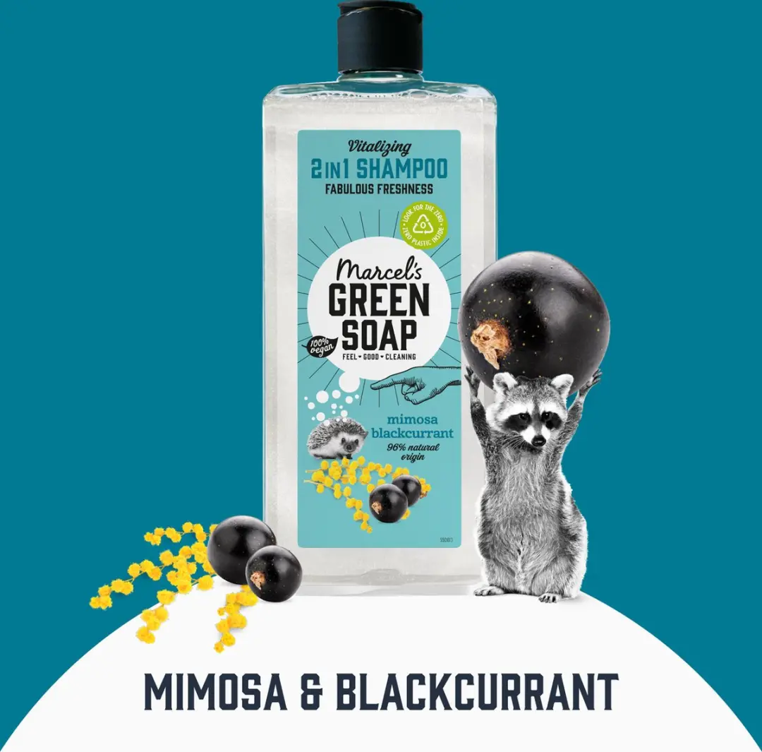 Marcel's Green Soap 2-in-1 Shampoo Mimosa & Zwarte Bes - 6x300ml