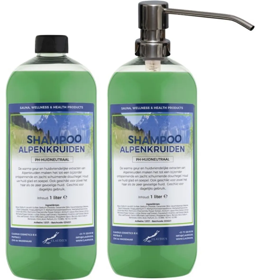 Splashbox Cosmetics Alpenkruiden Shampoo 2x1L