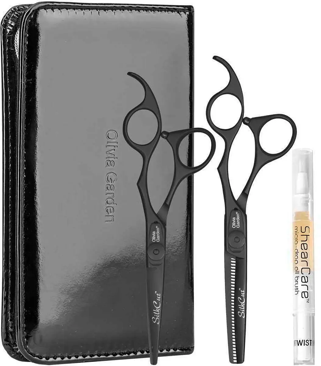 Olivia Garden SilkCut Matt Black Kappersscharen