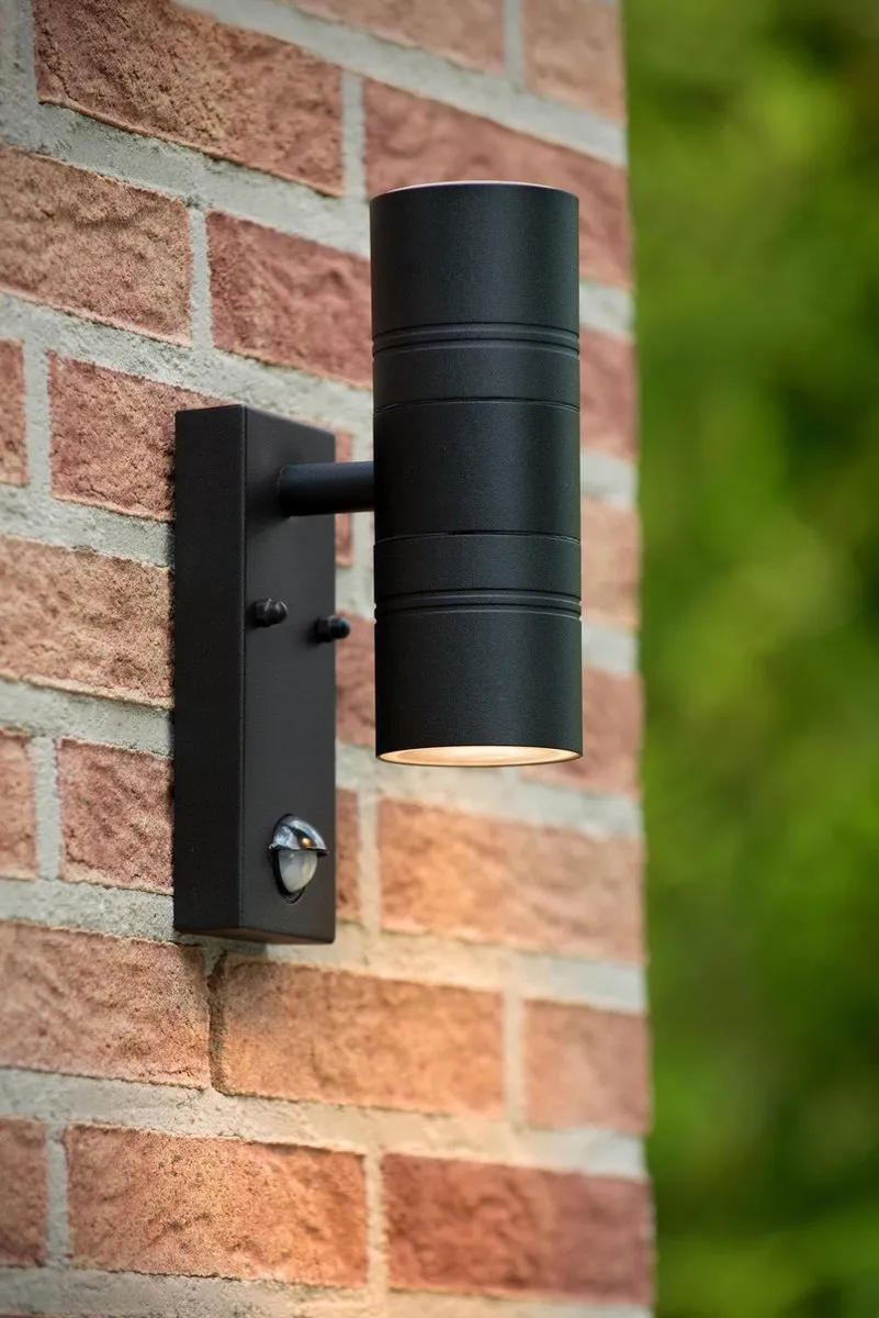 Lucide ARNE-LED Wandspot GU10 2x5W 2700K - Zwart