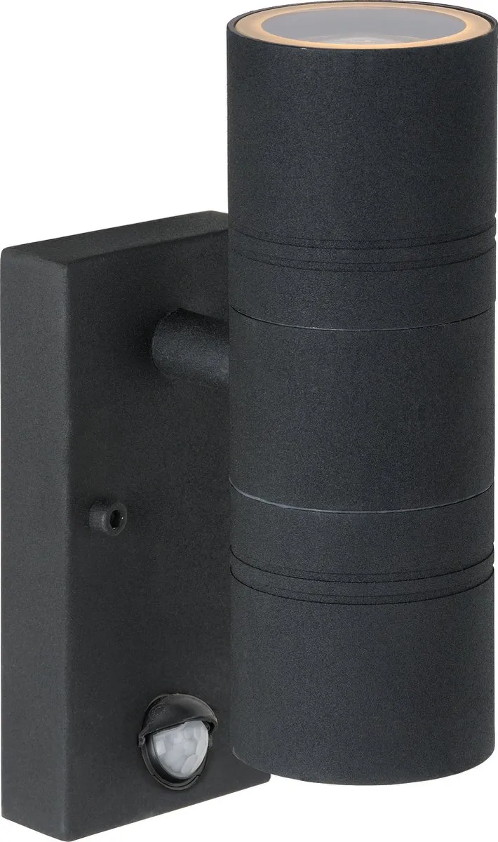 Lucide ARNE-LED Wandspot GU10 2x5W 2700K - Zwart